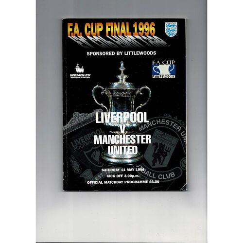 1996 Liverpool v Manchester United FA Cup Final Football Programme