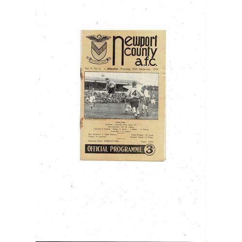 Newport County Home Football Programmes