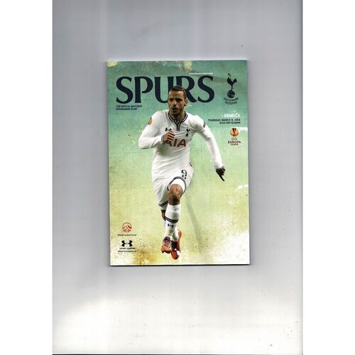 Tottenham Hotspur v Benfica Europa League Football Programme 2013/14
