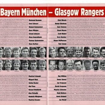 FC Bayern Munich v Glasgow Rangers European Cup Football Magazine 1989/90