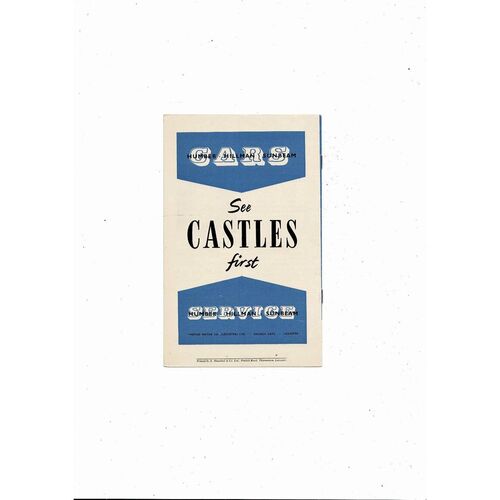 1958/59 Leicester City v Blackburn Rovers Football Programme