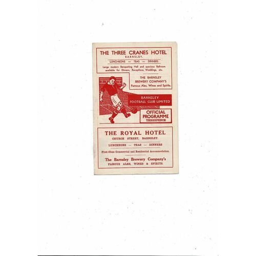 1955/56 Barnsley v Port Vale Football Programme