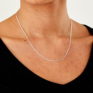 Sterling silver 1.5mm diamond cut extendable curb chain