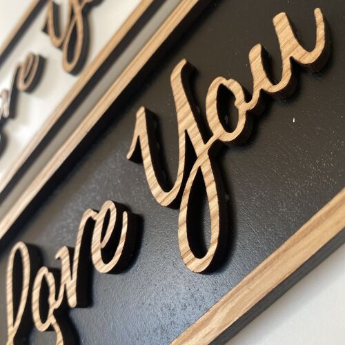 Love You Bye X Sign