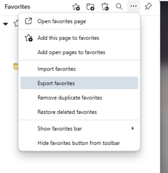 Exporting your Microsoft Edge Passwords & Bookmarks