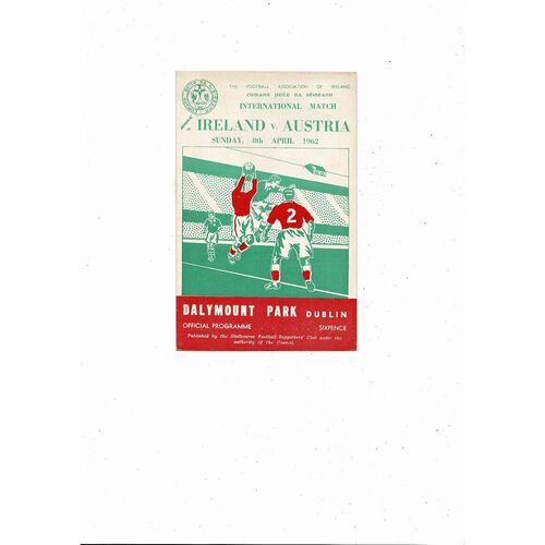 1962 Republic of Ireland v Austria Football Programme
