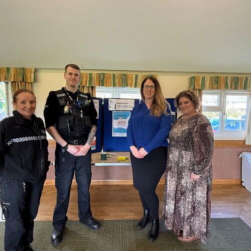 Anglia Care Trust representatives with our local PCSOs at our March meeting