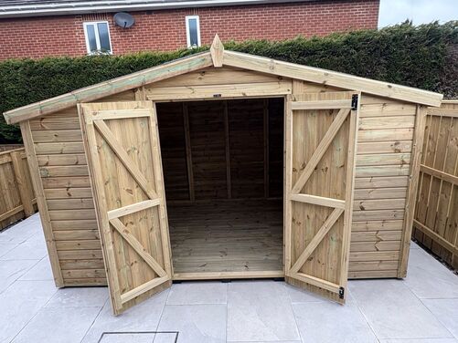 #A017 12x10 Apex Reverse Shed