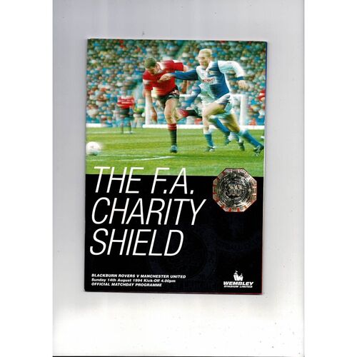 1994 Blackburn Rovers v Manchester United Charity Shield Football Programme