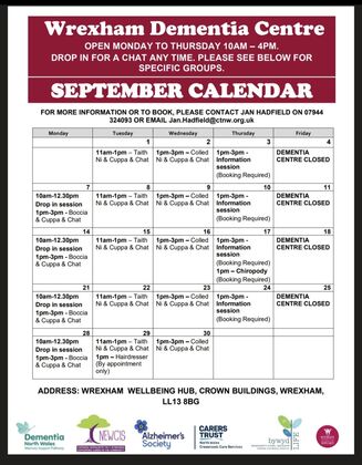 What's On | Carers Trust North Wales Crossroads Care Services
