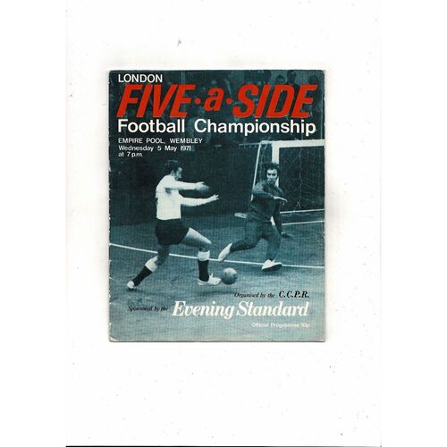 1971 London Five a side Football Programme