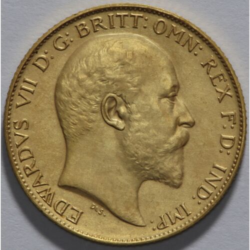 1902 King Edward V11 matte proof gold half sovereign