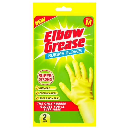 Elbow Grease Super Strong Rubber Glove Medium Pack of 2