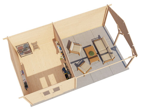 300cm x 400cm + 400cm Veranda