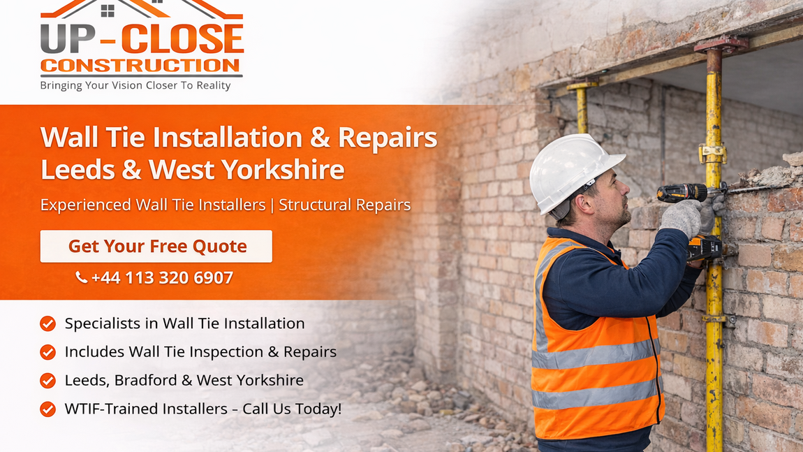 Wall Tie Installation & Repair Specialists in Leeds & Bradford