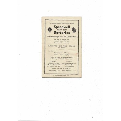 1955/56 Brentford v Ipswich Town Football Programme