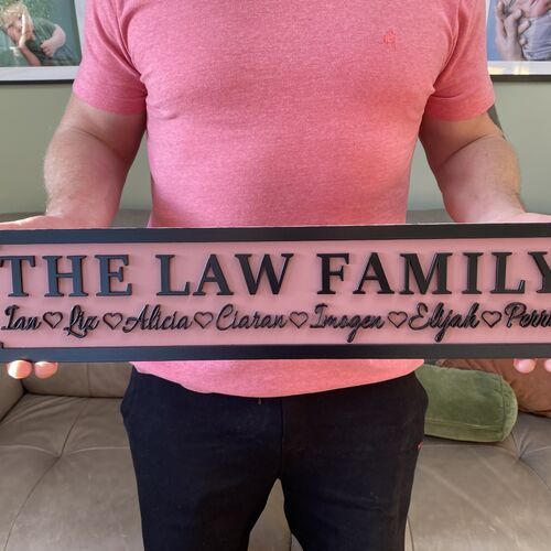 Personalised Family Name Street Sign – Decorative Indoor Home Plaque