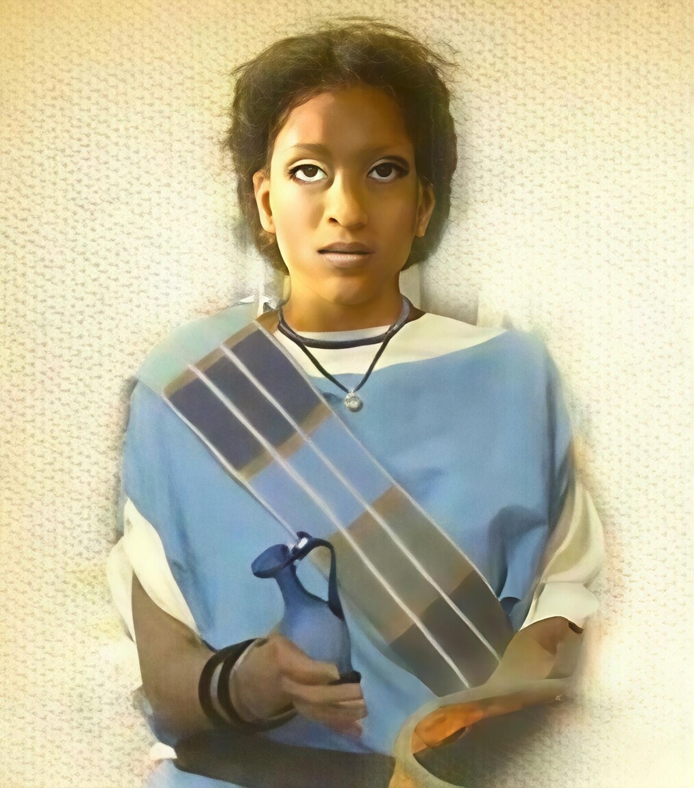 The Blue Ivory Bangle Lady