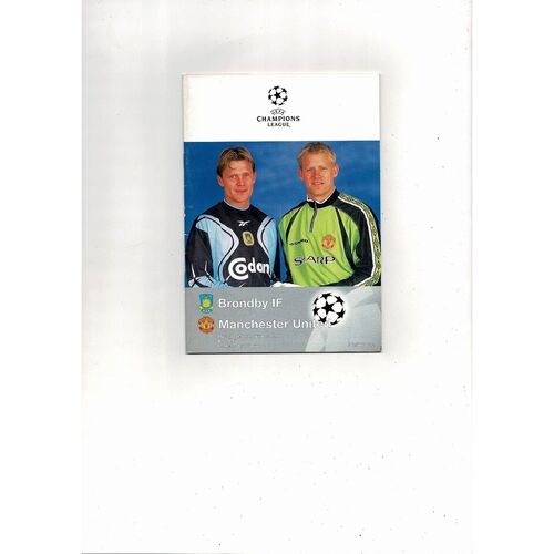 Brondby IF v Manchester United Champions League Football Programme 1998/99