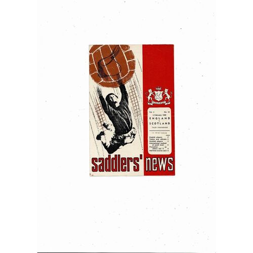 England v Scotland Youth International Football Programme 1968 @ Walsall