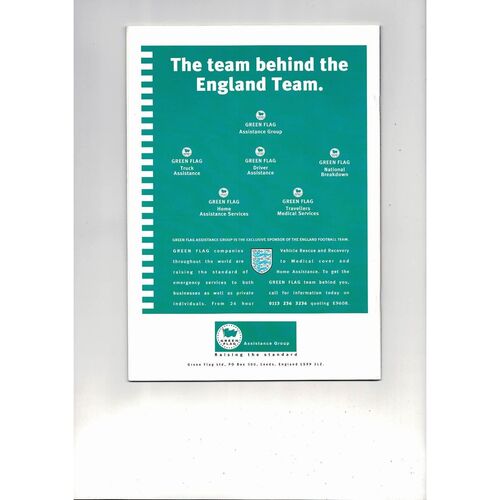 1996 England v Poland Football Programme