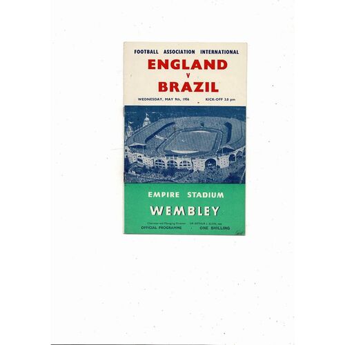 1956 England v Brazil Football Programme