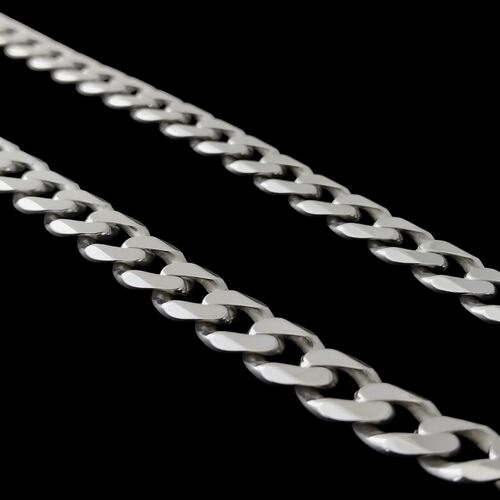 10mm diamond cut silver curb chain