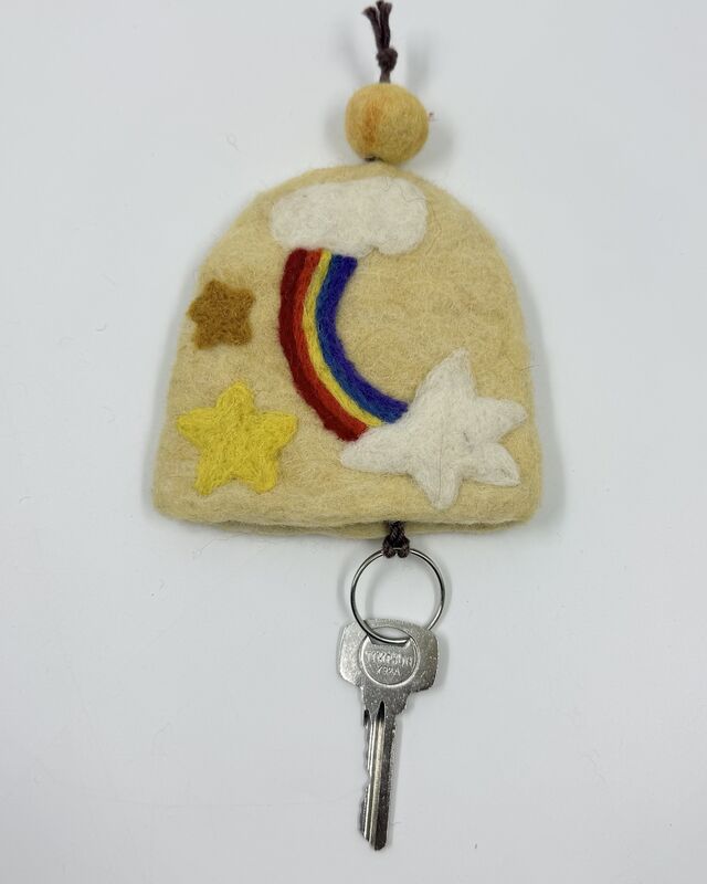 handmade rainbow key holders