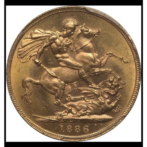 Stunning Queen Victoria 1886 Melbourne full gold sovereign