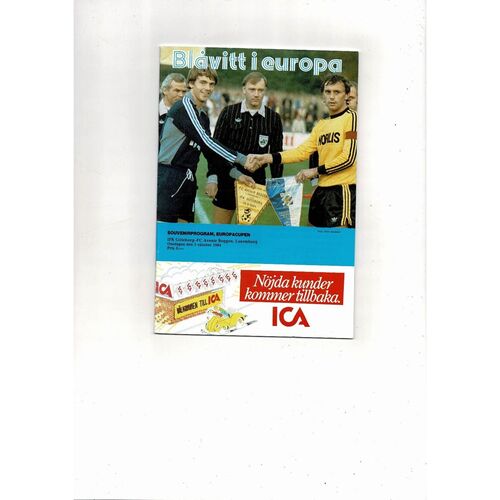 Gothenburg v Avenir Beggen European Cup Football Programme 1984/85