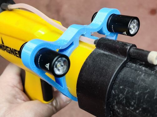 Torch Light Holder - With Rechargeable Torches.