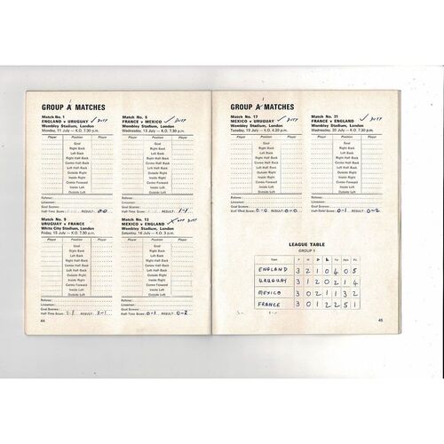 1966 World Cup Official Tournament Brochure