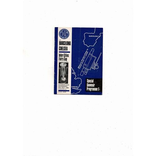 1966 Barcelona v Chelsea UEFA Fairs Cup Semi Final CCTV edition Football Programme