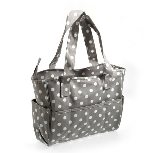 Craft Bag in Glossy PVC - Grey Spot