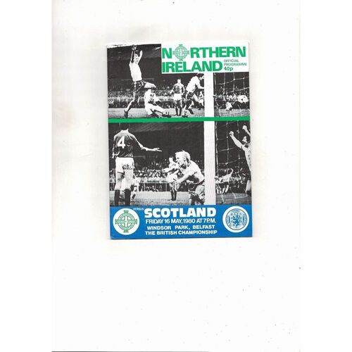 1980 Northern Ireland v Scotland Football Programme