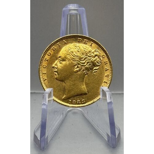 1883 Queen Victoria shield back full gold sovereign