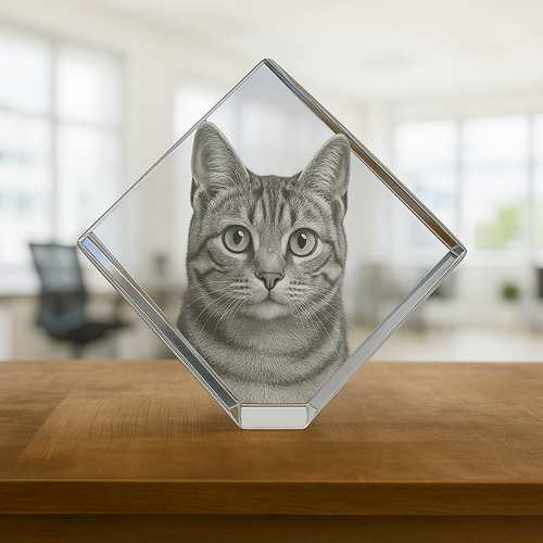 The Amazing 3D lona 8x8x8cm Crystal Cube