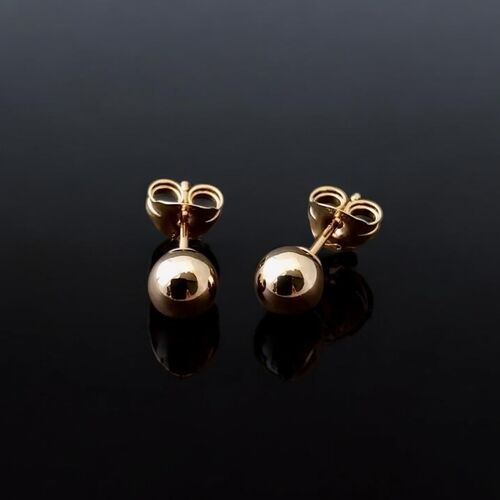Mid size ball stud earrings
