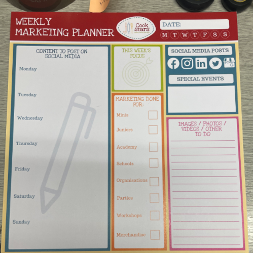 Weekly Marketing Planner Pad A4