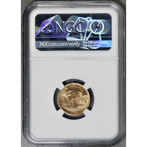 1967 Queen Elizabeth 11 Bahamas gold $10 Adoption of Constitution