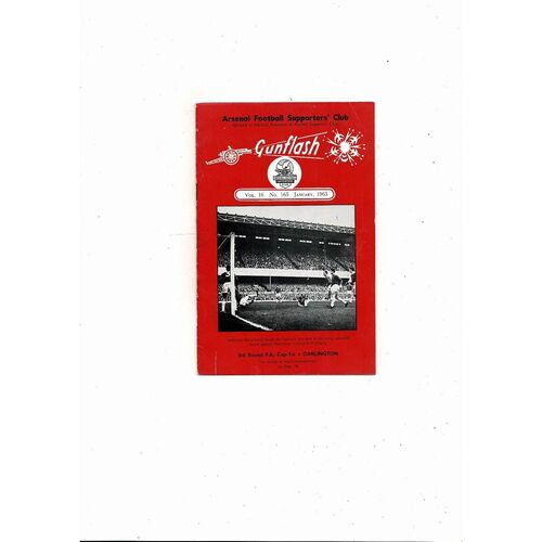 Arsenal Gunflash Magazine Vol 16 No. 165 January 1965 + Press Cutting