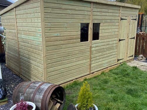 #P070 16x10 Pent Shed