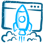Launch website design icon