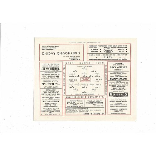 1955/56 Hounslow Town v Southall Middlesex Charity Cup Football Programme