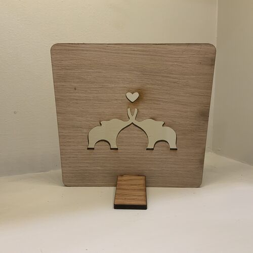 Wooden 1st birthday Card