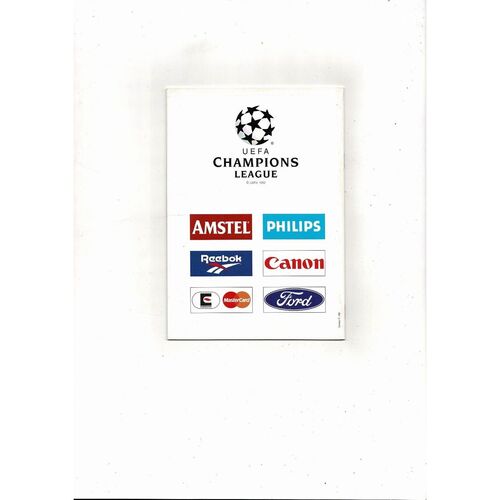 Gothenburg v Manchester United Champions League Football Programme 1994/1995