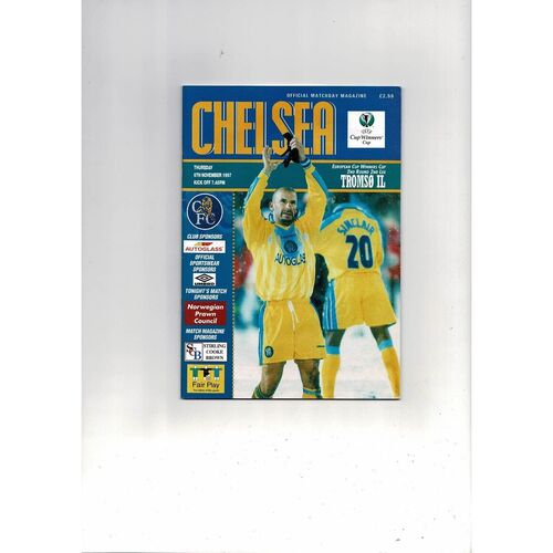 Chelsea v Tromso European Cup Winners Cup Football Programme 1997/98