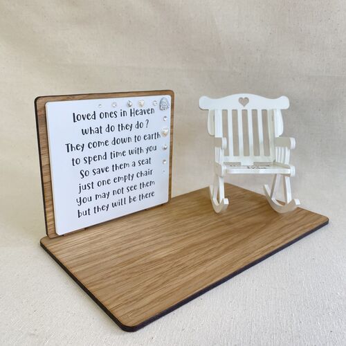 Save a Seat Memorial Chair - Loved One in Heaven Keepsake