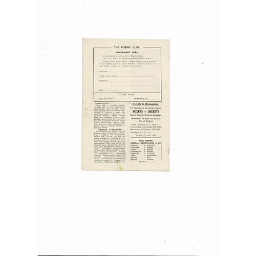 1952/53 Charlton Athletic v Blackpool Football Programme