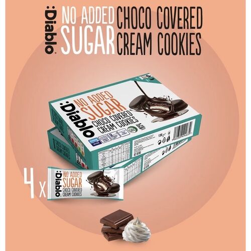 Diablo No Added Sugar Chocolate Covered Cream Cookies 136g